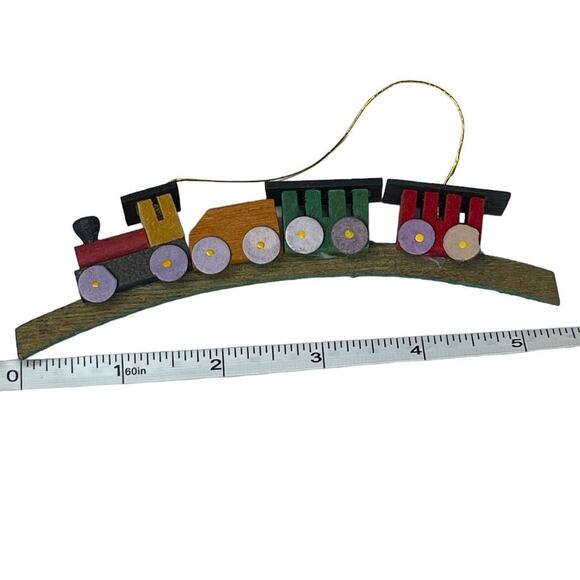 Vintage Wooden Train Ornament - Picture 7 of 8